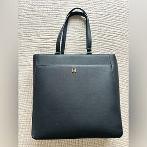 Tommy Hilfiger Black Tote with Gold Accents
